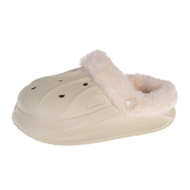 

Kids Cotton Slippers Winter Warm Plush Clogs for Children Anti-slippery House Slides Casual Slip Ons Cotton Shoes Boys Girls New 24-25(170mm) песочный