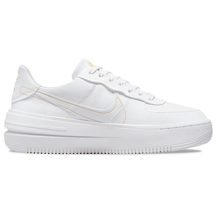 New Nike Air Force 1 PLT.AF.ORM White Yellow Ochre Women's DJ9946-102