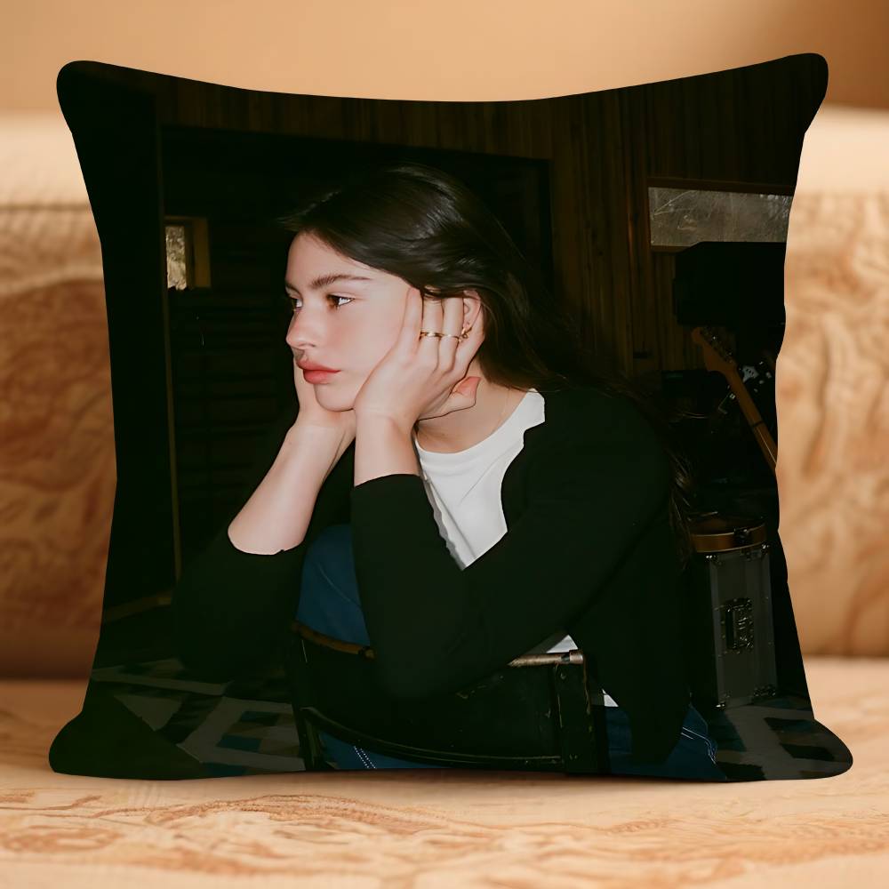 Singer Gracie-E Abrams-S Pillow Case Removable Washable Cushion Cover – All-Season Soft Linen