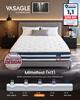 VASAGLE Medium Stevig Gel Geheugenschuim Matras 160 x 200 x 25 cm H3 Pocketvering Matras, 7-Zone Ondersteuning, Bewegingsisolatie, Ademhoes