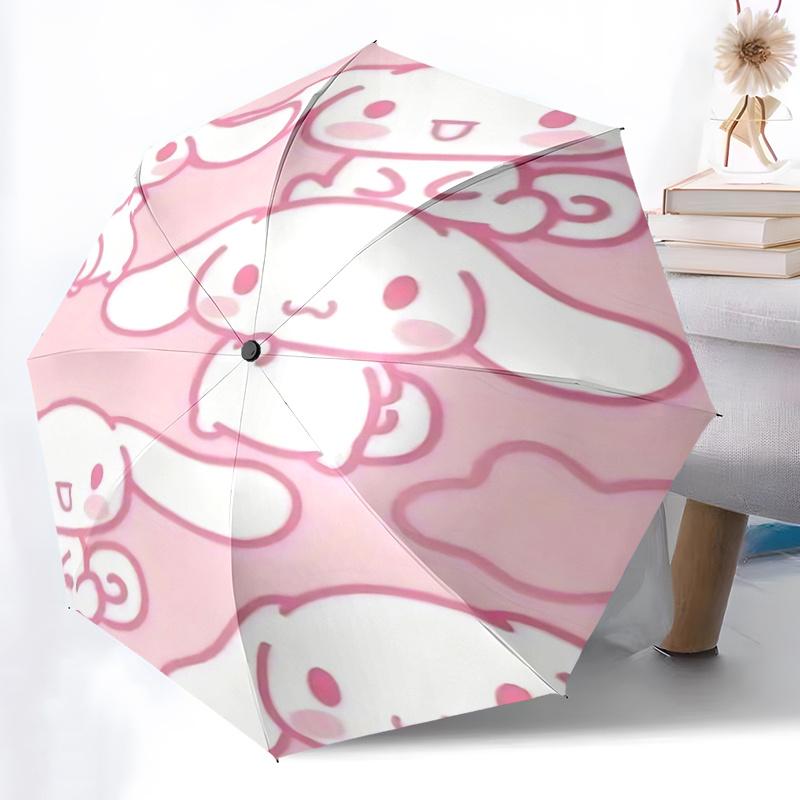 1pc Cinnamoroll Automatic Opening Umbrella with Portable Tri-Fold Design, 8-Bone Iron Frame Outdoor Umbrella, Perfect Gift for Fans, Travelers, Daily