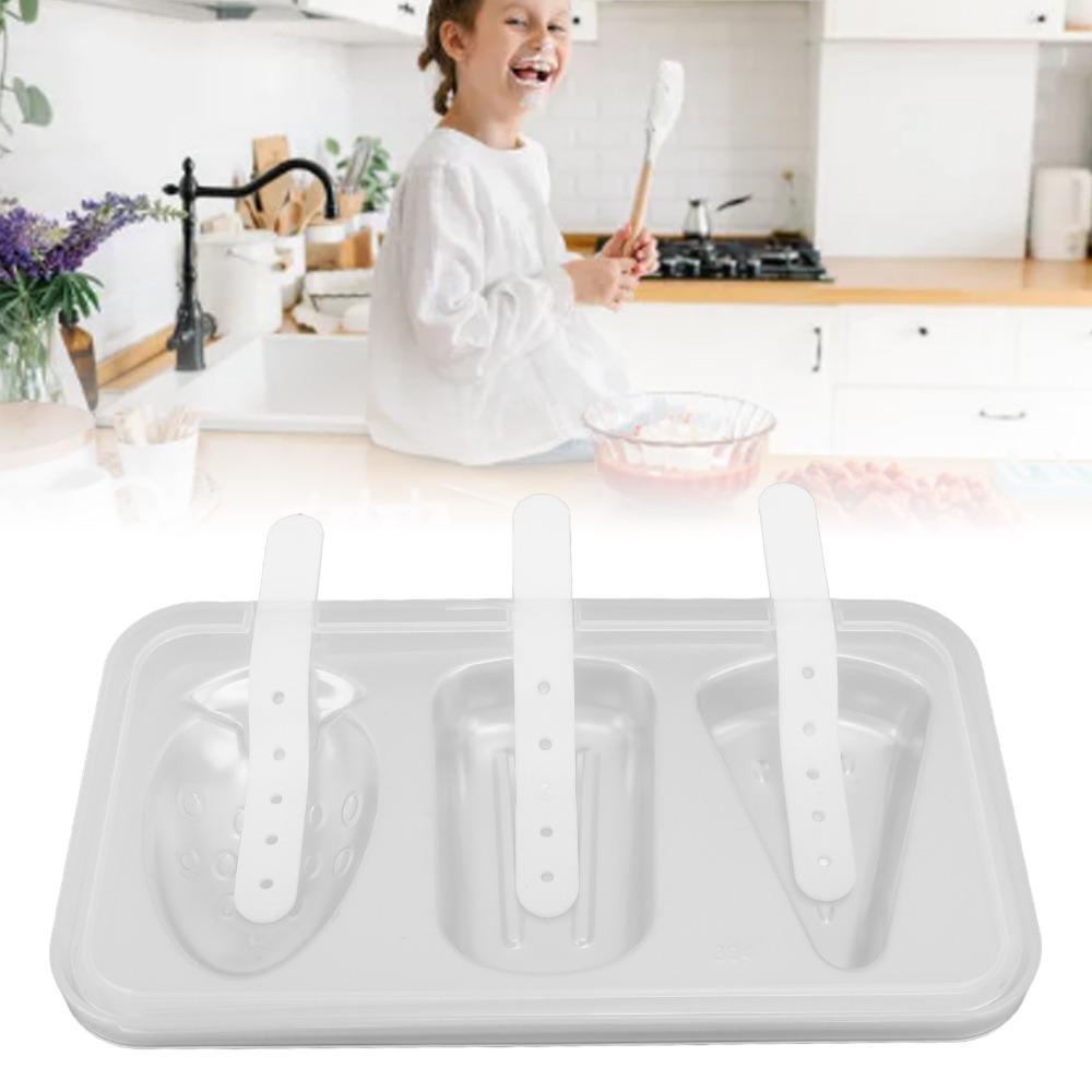 Stainless Steel Ice Cream Moulds 3 Cavity Popsicle Moulds Versatile Cakesicle Moulds For Cake Pops