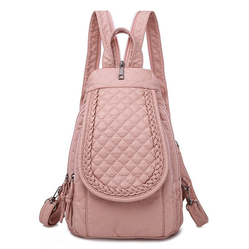 Mochila pequena multifuncional bolsa de peito bolsa de ombro PU mochila macia mochila feminina fashion