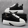 Designer Men's Thick-Soled Casual Leather Sneakers - Height-Boosting Autumn Sports Shoes