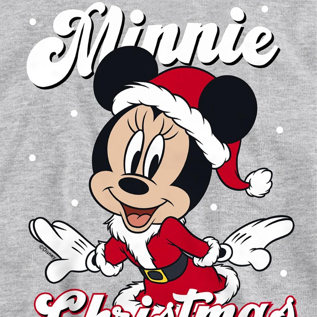 Disney Childrens/Kids Santa For Christmas Minnie Mouse Heather Hoodie
