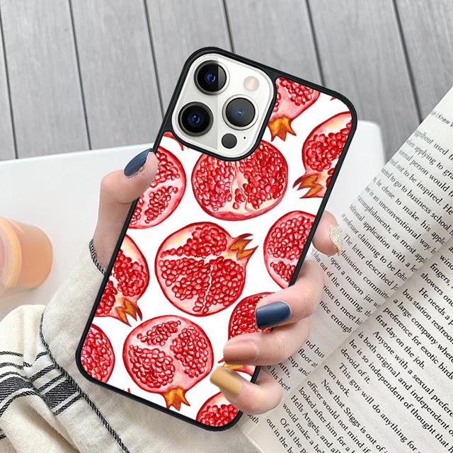 

tropical pomegranate pattern Phone Case For iPhone 17 Air 15 16 16e 11 12 13 14 Pro Max Cover For iPhone 17 Air Max Plus Fundas iPhone 13