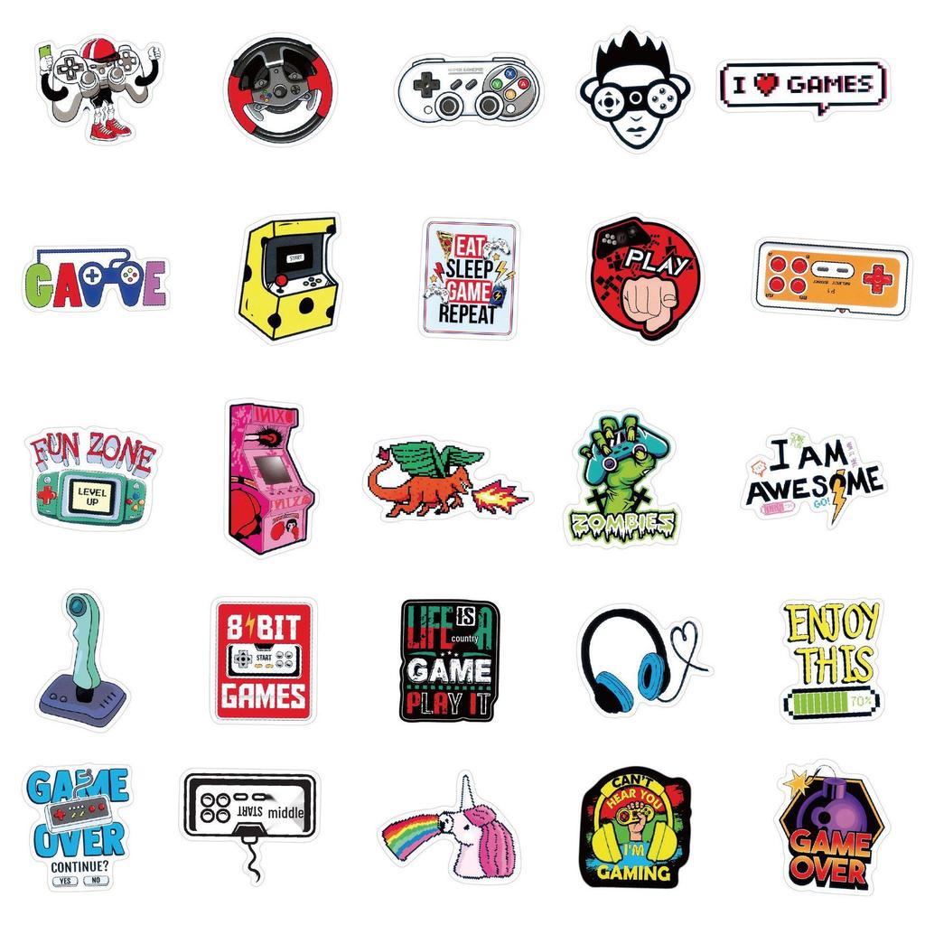 50 Classic Game Console Cartoon Graffiti Stickers for Suitcases, Notebooks, Water Cups, and Scooters