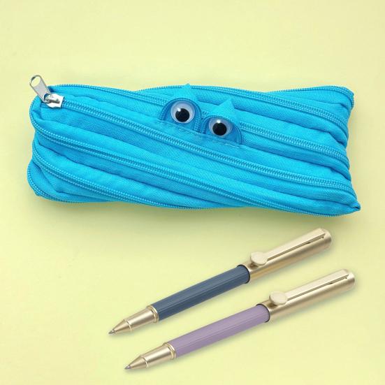 Pencil Case Multifunctional Storage Bag Smooth Zipper Large Opening Pencil Pouch for School Travel Cosmetic Glasses Stationery Organizer