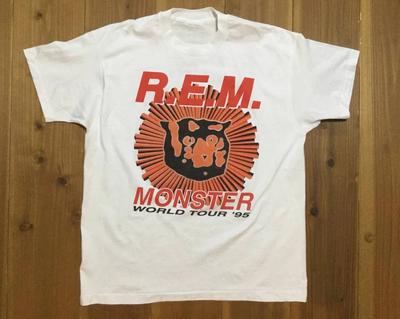 Vtg REM Band World Tour 95 Cotton White Full Size Unisex Shirt Unisex T-Shirt