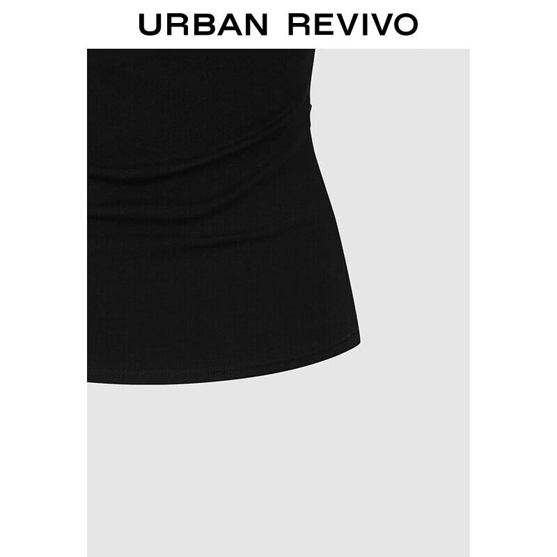 UR 2026 Spring Women's Stylish Irregular Off-Shoulder T-Shirt