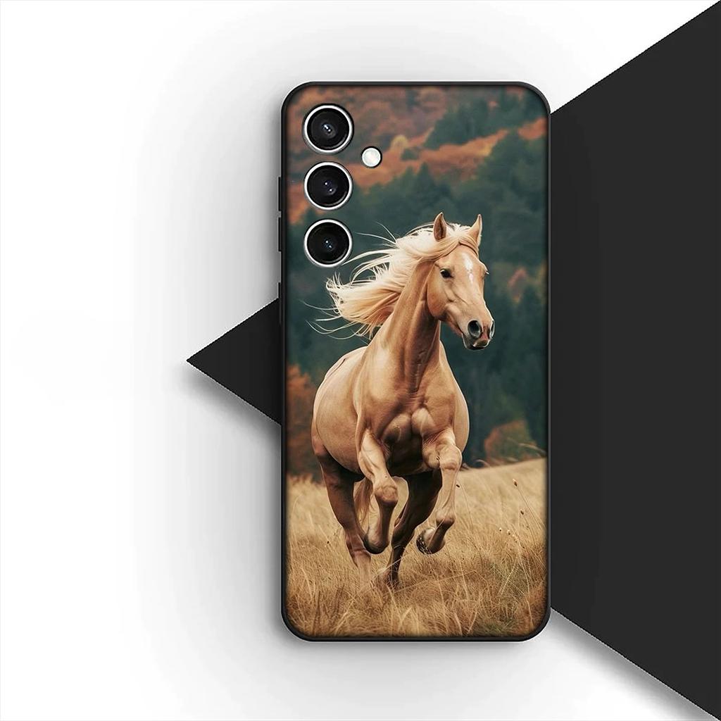 Running Wild And Free Horse Cover for Apple iPhone 16 14 15 Plus 11 Pro Max 16E ProMax + 15Plus 16+ 14+ Coque Phone Case