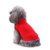 Spring thin dog solid color cotton vest pullover hooded short sleeve casual small teddy pet clothes
