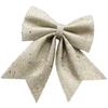 Sparkling Glitter Christmas Bow for Tree and Wreath Decorations for DIY Holiday Projects with Lightweight Polyester
