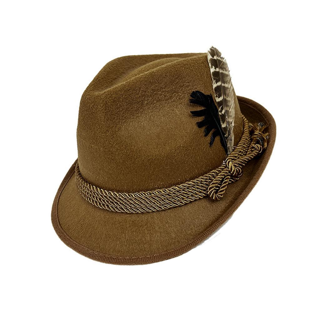 Oktoberfest Hat Beer Festival Party Trilby Homburg Hat Decorative Twisted Belt Headwear Widget Hat Party Hairdress