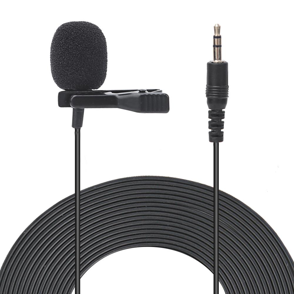 Mini Portable Microphone Condenser Clip On Lapel Mic for Mobile Phone Laptop Conference Interview