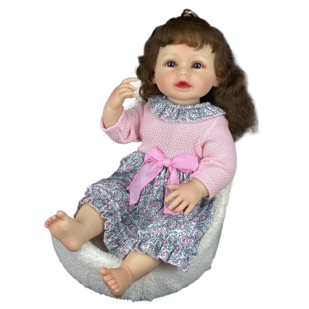 

Реалістична, м яка лялька Baby Reborn, розписана вручну, розміром 55 см, яку можна мити, дитяча ігрова лялька Girl