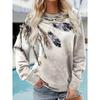 Women's Pullover Polyester Graphic Dailywear Print Casual Round Neck Long Sleeve Micro-elastic Fall Winter