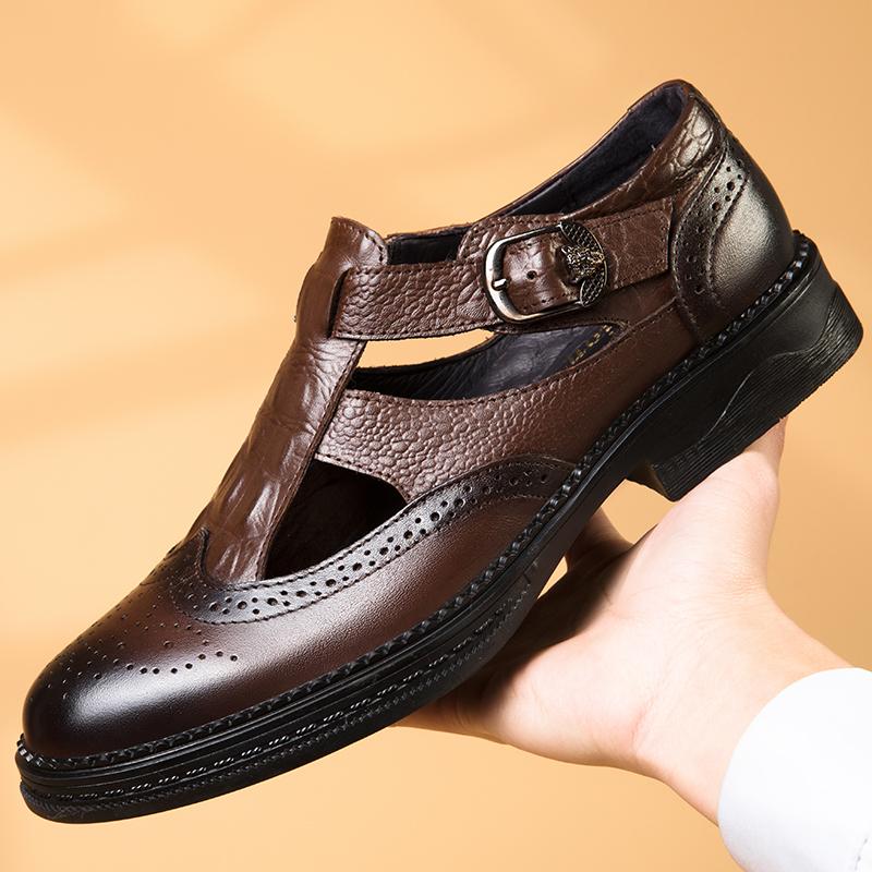 

Модные броги. Высококачественные мужские кожаные туфли из натуральной кожи. Удобные и дышащие мужские туфли для вождения и вечеринок на открытом воздухе. 47 коричневый