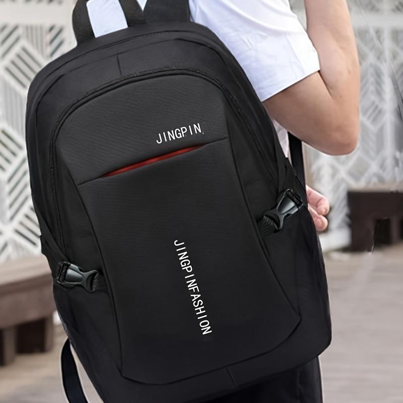 Fashionable Men's Nylon Backpack - Large Capacity, Casual Backpack, Suitable for School and Travel, with Laptop Compartment