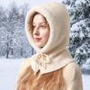 Wool Blend Wool Balaclava Hat Fleece Earflap Hat Simple Pullover Hat  Female/Girls