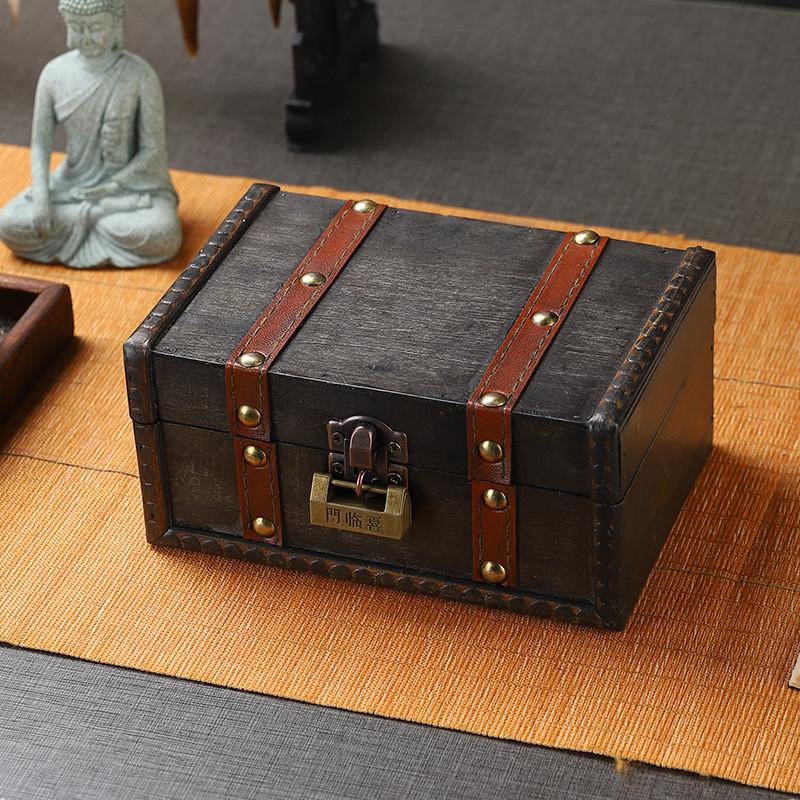 Storage Wooden Retro Box For Jewelry And Accessories With Classic Gift Design
