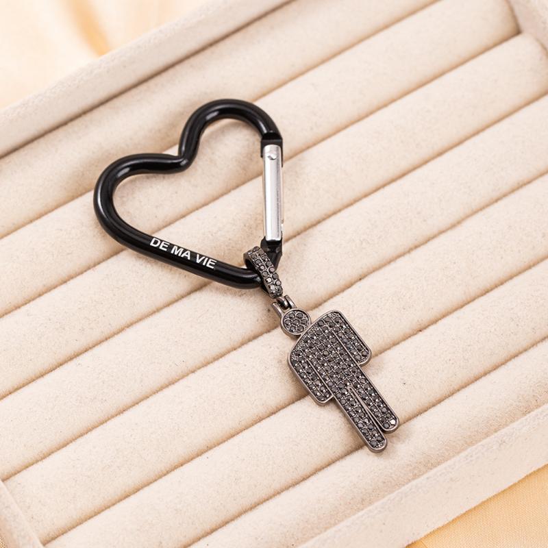 1/2 Piezas Hip-Hop Billie Figura Pequeña Colgante Dibujo Animado Descentrado Llavero Llavero Unisex de Lujo Accesorios para Bolsos