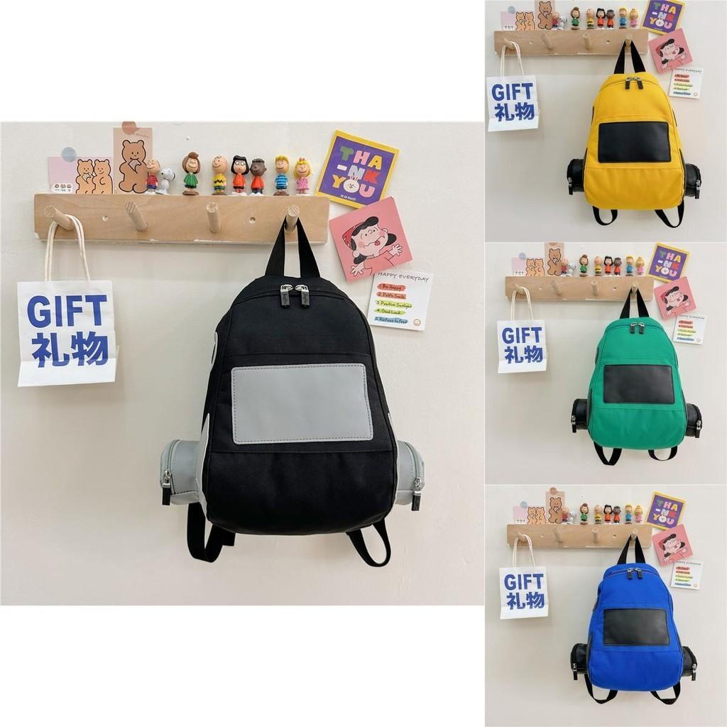 Modern Colorful Canvas Backpack For Kids Lightweight Ergonomic School Bag For Boys And Girls