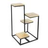Freestanding Flower Stand for Flowers and Plants, 4 Levels, Metal, Rustic, 76cm