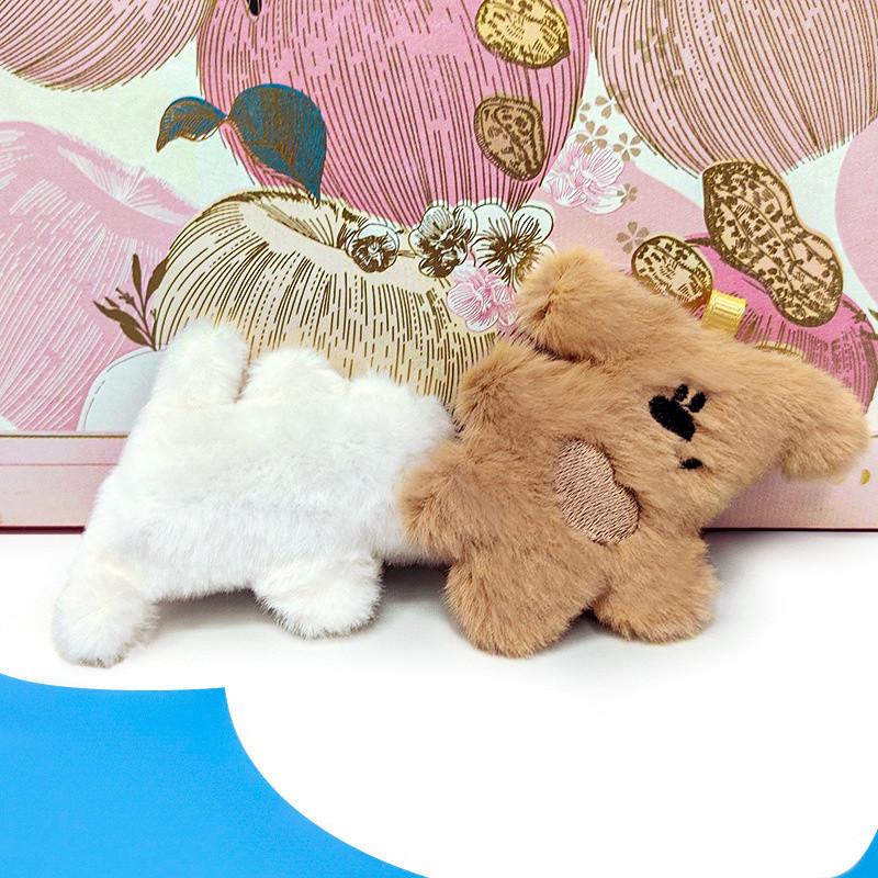 Cartoon Love Crooked Bear Doll Pendant Cute Bear Backpack Accessories Couple's Keychain Pendant