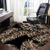 1pc Leopard Palm Office Round Area Rug, Indoor Mat Suitable ForOffice, Under Office Chairs Bedroom Living Room Home Decor, Room Decot112