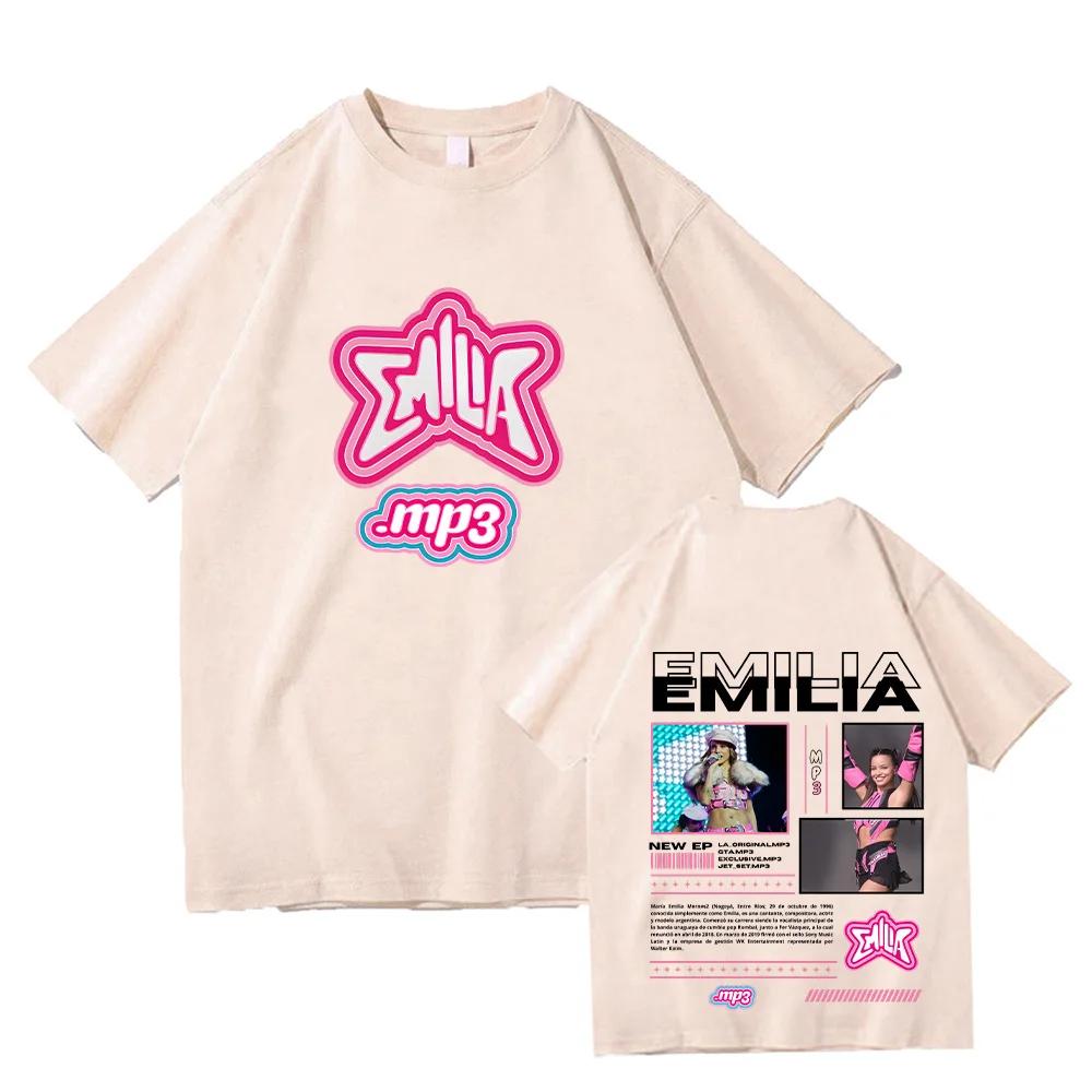 Emilia Mernes MP3 T-shirt Women Fashion Vintage Short Sleeve Tshirt Hip Hop Tees Top Women Casual Clothing