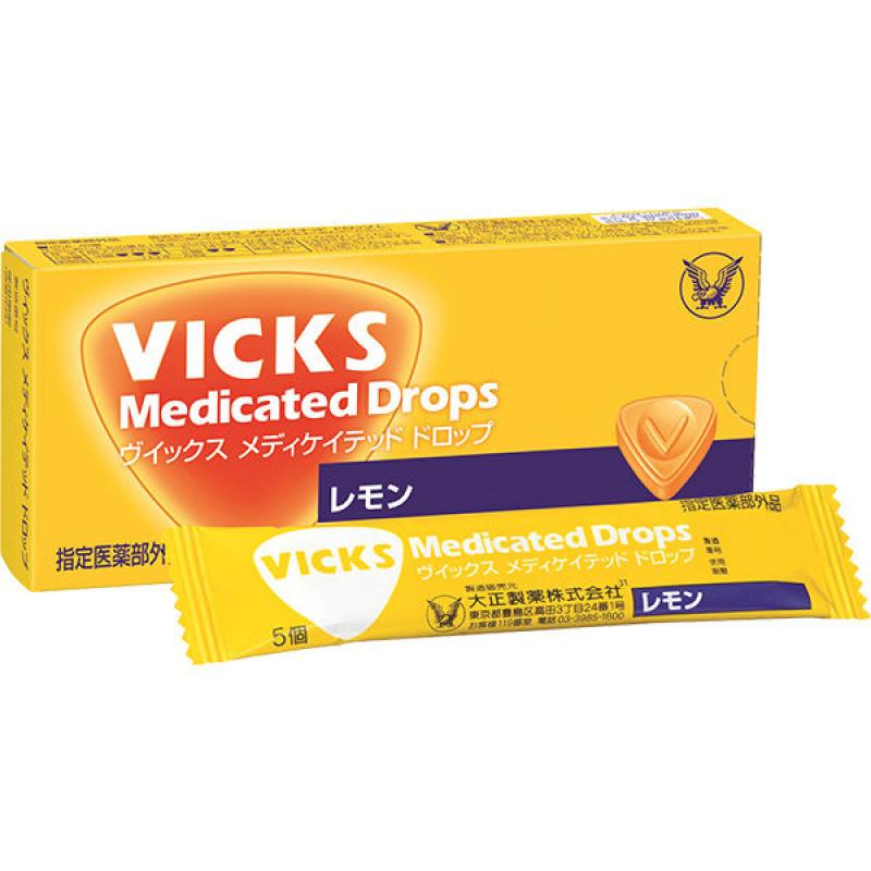 

Vicks Medicated Drops Lozenges Lemon Flavor 20 Count