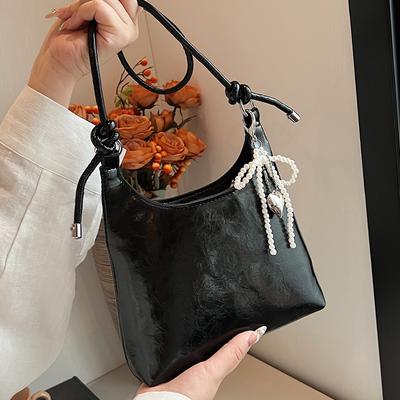 Bolsa quadrada enrugada para mulheres, edição coreana de verão, bolsa de ombro versátil e moderna, bolsa transversal feminina