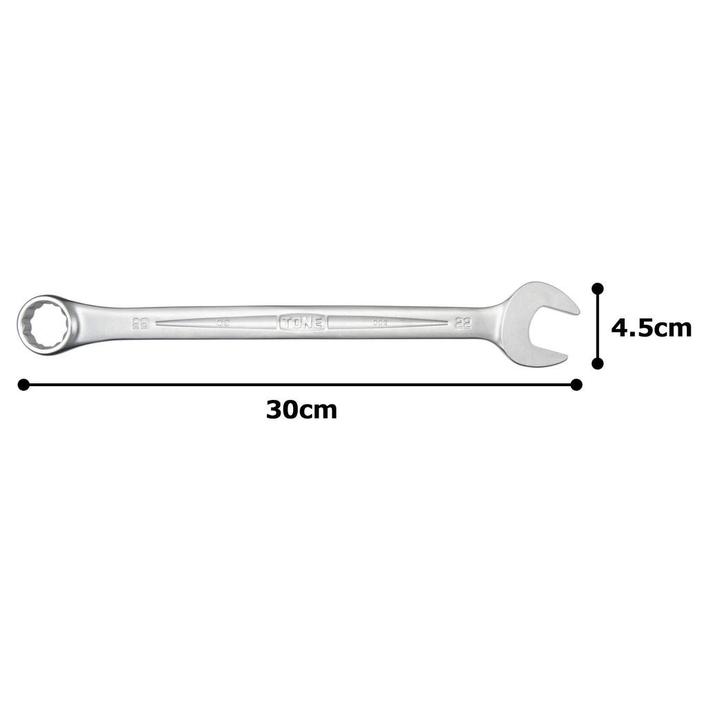 TONE Combination Spanner Width Across Flats 22mm Gray CS-22