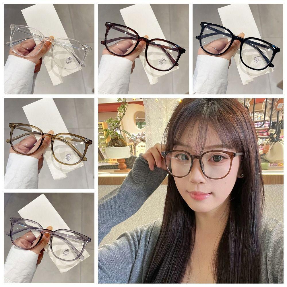 Retro Anti-blue Light Glasses Lightweight Large Frame Eyewear Square Frame Myopia Glasses  Student