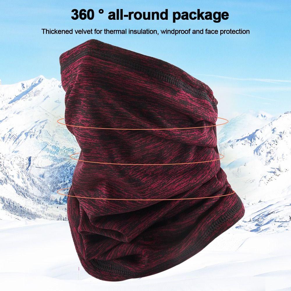 Wool Sports Bandana Velvet Cycling Scarf Warm Neck Protection Face Scarf Men Women