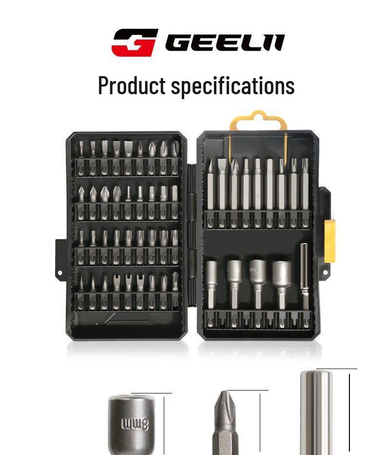 Jieli Electric Screwdriver Bit Set - Slotted & Phillips Heads