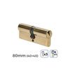 Door Cylinder 80mm (40+40mm) Cam Width R15 3 Keys Included Edm