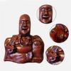 Holz Buddha Flip Buddha Mittelfigur Schnitzerei Statue Lachend Handgeschnitzt