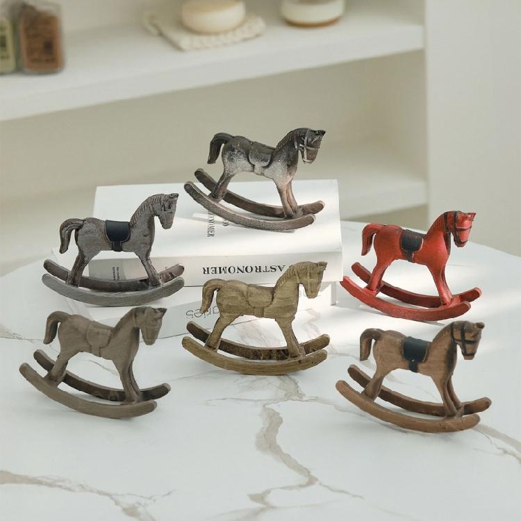 Modernes Schaukelpferd Holzfigur Minimalistische Regaldekorationen Für Couchtisch Bücherregal Skandinavisches Design Ornament Geschenk