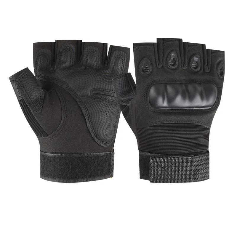 

Men Tactical Hard Knuckle Half Finger Gloves Army Military Combat Hunting Shooting Airsoft Paintball Police Duty Fingerless M чорний
