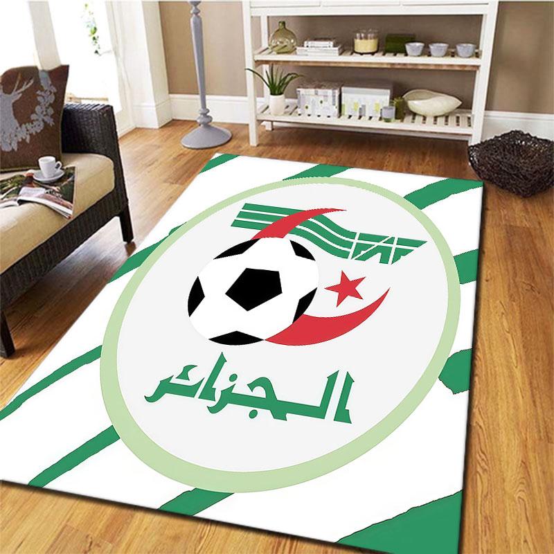 Algeria National Football Team Carpet Rug for Living Room Bedroom Home Sofa Decoration,Kids Play Non-slip Floor Mat