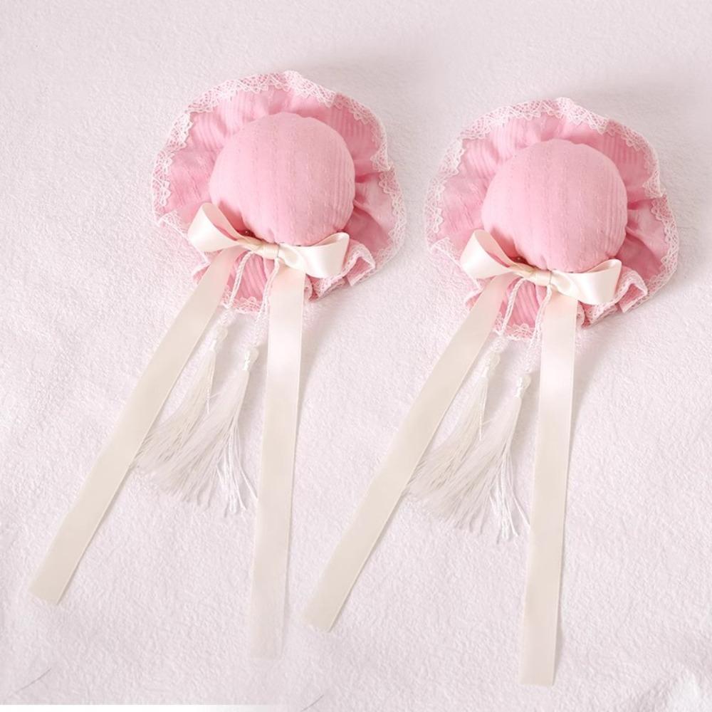 Women's Harajuku Steampunk Headwear Edge Clip Accessories Girls Chinese Style Bun Headpiece Tassel Lolita Y2K Gothic Hairpins