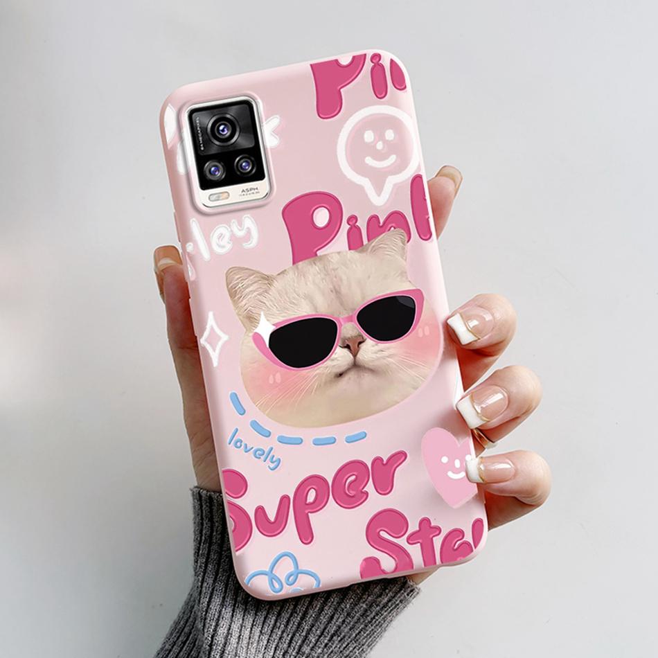 For Vivo V20 2021 Case V2040 Cute Cat Bear Frog Cover Soft Silicone Slim Phone Case For Vivo V20 V 20 VivoV20 V2025 V2024 Bags