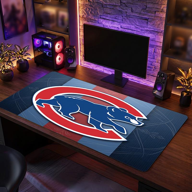 Chicago Cubs Pattern Mousepad Anti?Slip Rubber Desk Pad For Gaming Working Desktop Decoration