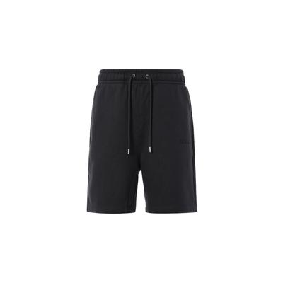 Wortmarken-Serie Einfarbige Schnür-Mid-Rise Freizeithosen Herrenshorts Schwarz FJ0701-045