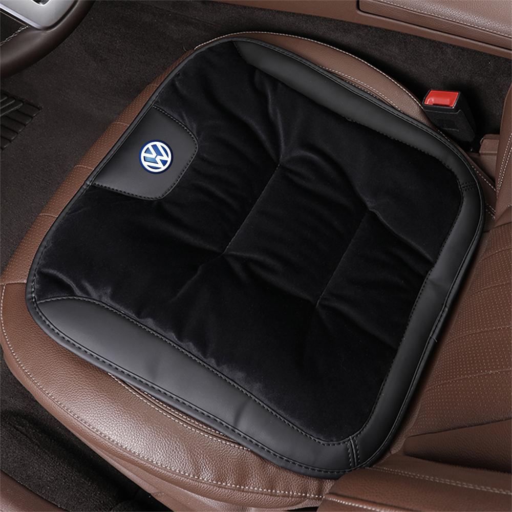 W16Flannel Car Seat Cushion Winter Warm Front Chair Rear Seat Pad For Volkswagen VW R Polo Passat Rline Golf 4 5 6 Tiguan Jetta GTI