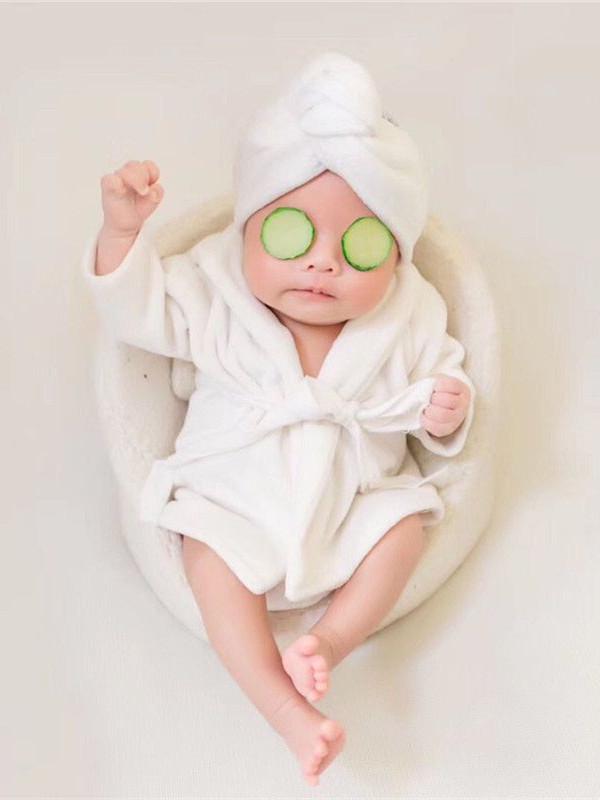 Baby Photography Bathrobe & Pajamas Set – Children's Yukata & Full Moon Photo Props