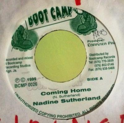 7inch Record NADINE SUTHERLAND / GHANDI - Coming Home / Stranger NONE Boot Camp 1999 Jamaica Reggae, Ska & Dub Used