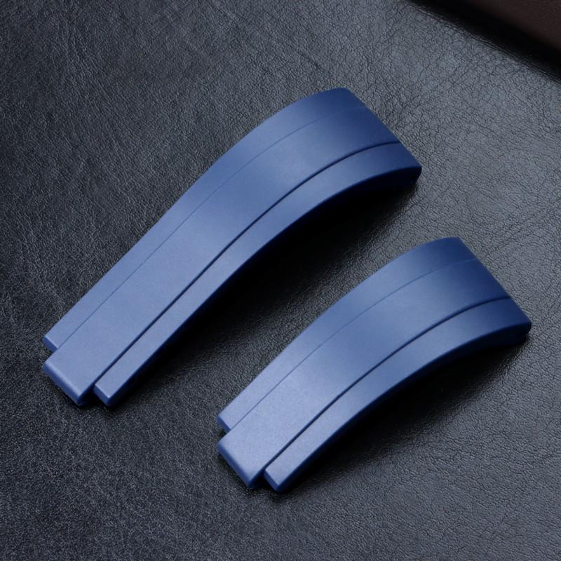 

Rolex Silicone Watch Strap with Ratchet Micro-Adjust Buckle, 20mm Convex Style Without Buckle 20mm